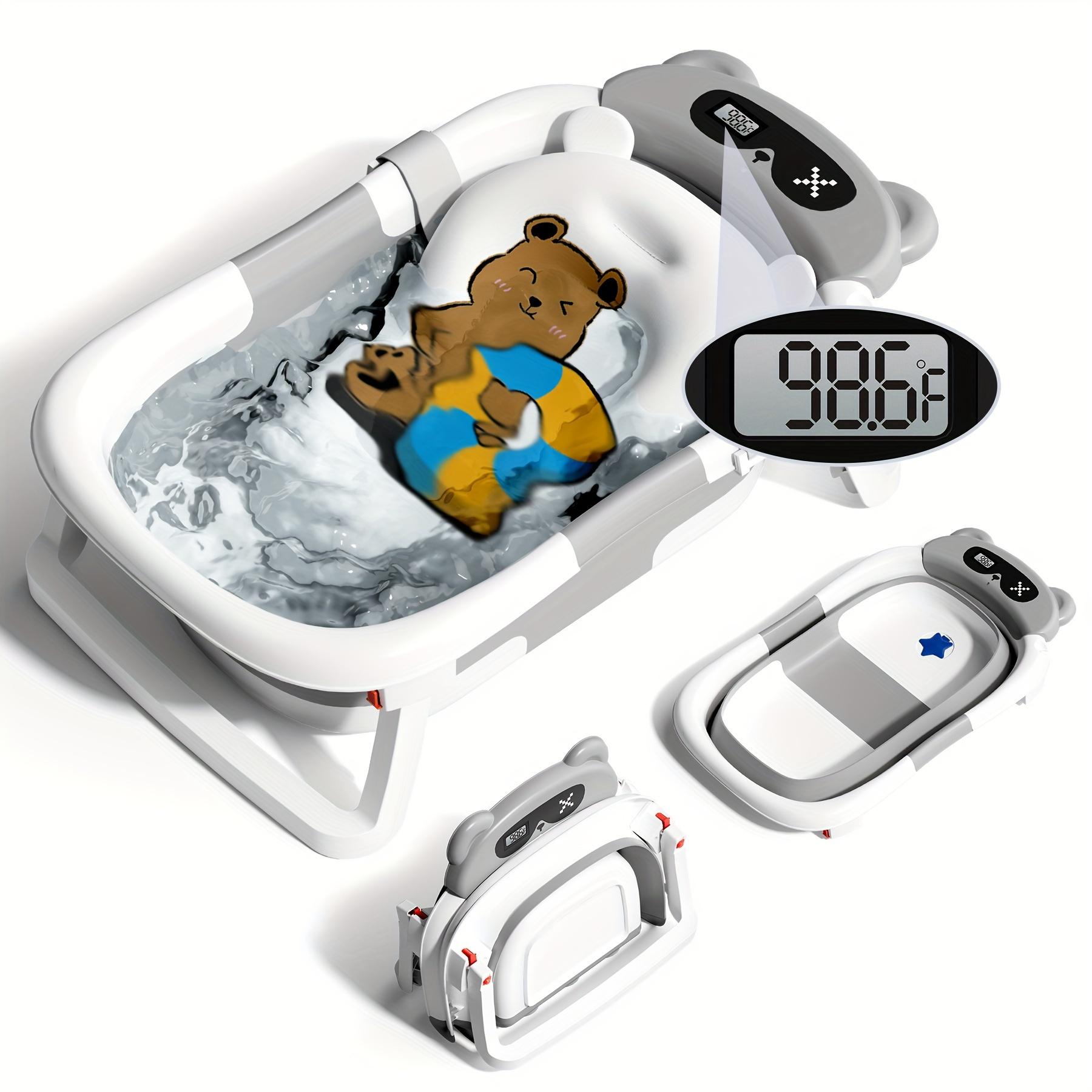 

Складная ванна, складная ванна с мягкой подушкой и термометром, переносная дорожная ванна, прочная ванна с нескользящими ножками 43.5*11*63.5cm серый