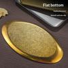 Retro Stainless Steel Trays, Sushi Plates, Snack Plates, Pastry Plates, Oval Shallow Trays, Industrial-Style Tableware