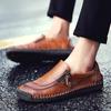 Large size 38-48 Men's Mosinka Fashion Leather Handmade Leather Shoes Loafers Driving Shoes