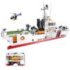1213Pcs Military Police Coast Guard Block  DIY Patrol Boat  Model Building Brick Toys for Boy Kids Gift