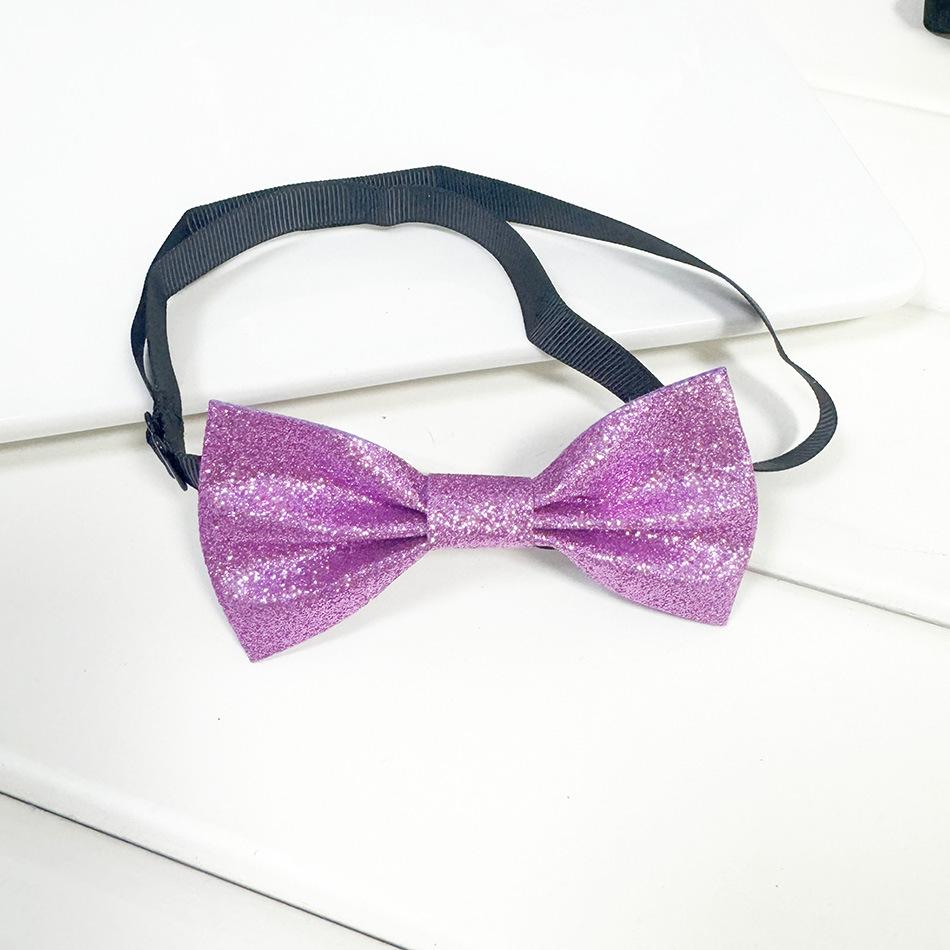 New Children's PU Glitter Show Dress Decorative Bow Boys Blue Bow Tie Student Show Bow