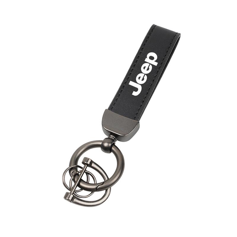 For Jeep Car Keychain Emblem Key Ring Pendant Gift Accessories For Jeep Wrangler JL JK Renegade Compass Gladiator Cherokee Pa