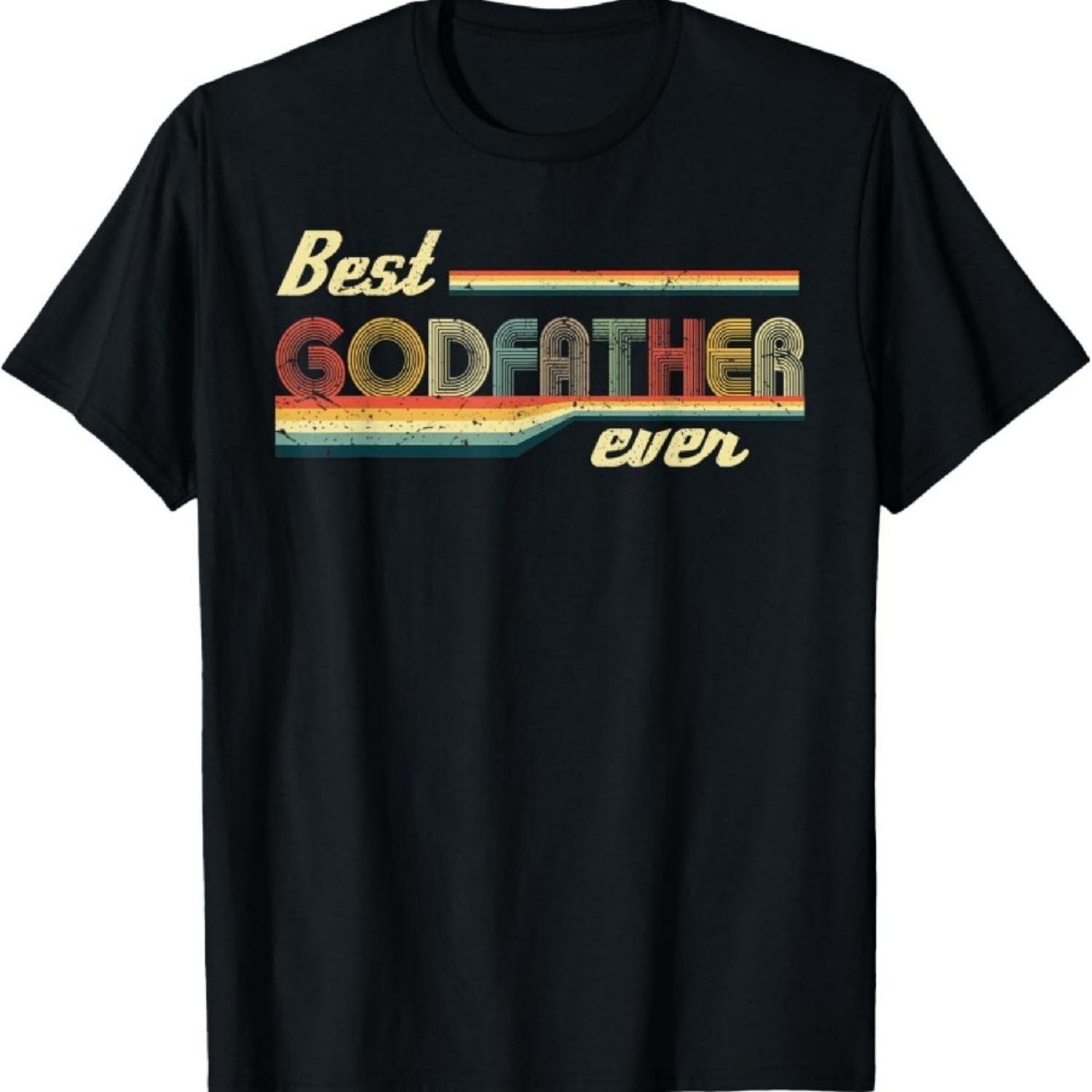 Мужская футболка Лучший крестный отец в мире Мужская винтажная ретро-декорация Футболка Крестный отец1 XXXXXL чёрный