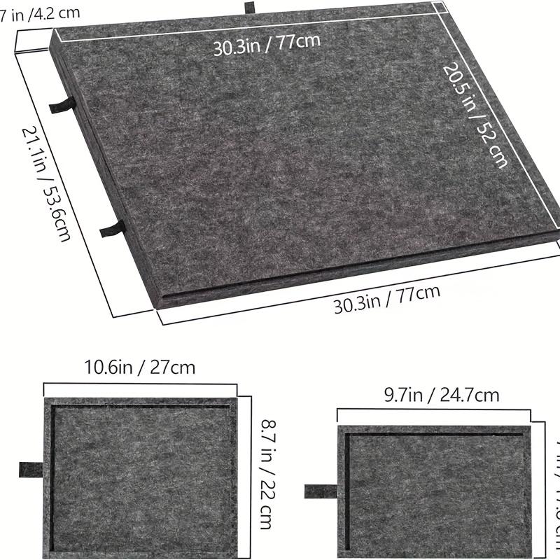 Tragbarer Schreibtisch-Dekor mit 6 Schubladen für Puzzles - Künstlerischer Organizer aus Polyesterfaser, Dekorative Puzzle-Aufbewahrung für Zuhause, Schreibtisch-Kunst