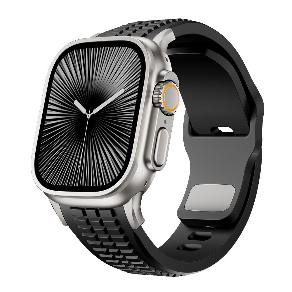 Luxury Silicone Band For Apple Watch Ultra 3 49mm Series 11 10 46mm Sports Bracelet For iWatch 9 8 7 6 SE 45mm 44mm Strap Correa