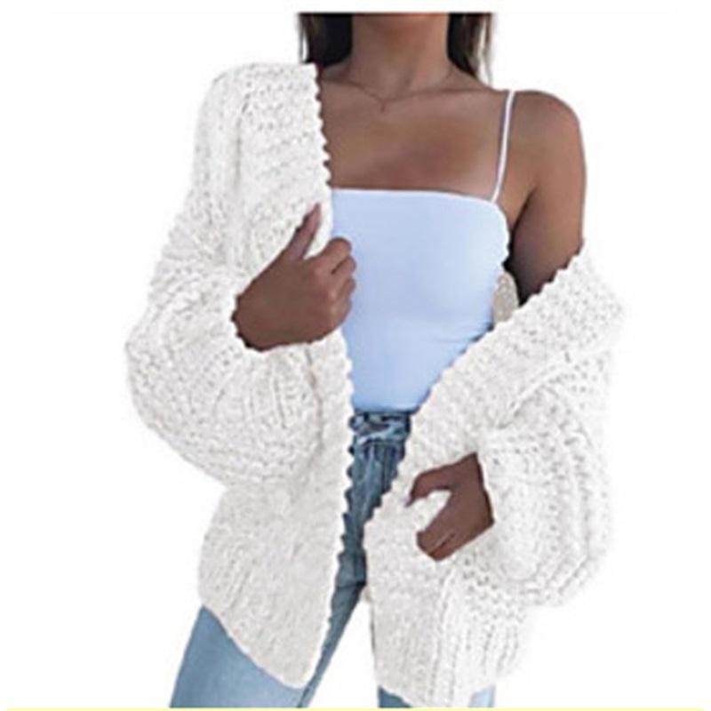 Women's Chunky Knit Cardigan Oversized Loose Open Front Long Sleeve Sweater