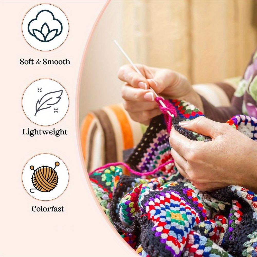 6pcs Multicolor Milk Cotton Yarn for DIY Crochet Knitting Crafts Soft Hand-Woven Scarf Sweater Material Wide Range of Colors Available 2.5mm Medium