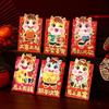 6pcs Red Color Chinese Red Envelopes Cartoon Lucky Money Envelopes New Year Red Hongbao  Kids Gift