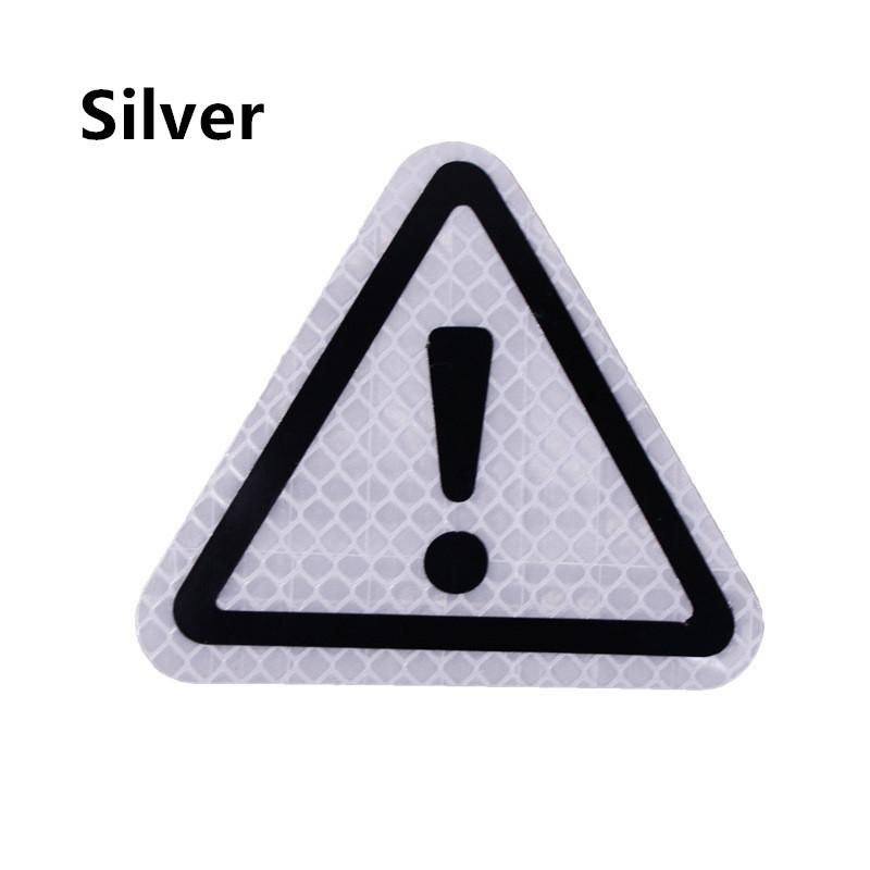 Car 110mm Triangular Reflective Stickers Danger Signs Car Stickers Car Rear Safety Warning Signs Reflective Stickers