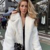 New Winter Imitation Rabbit Fur Coat Women's Extended Knee Imitation Fur Jacket Thickened Warm Plush Jacket