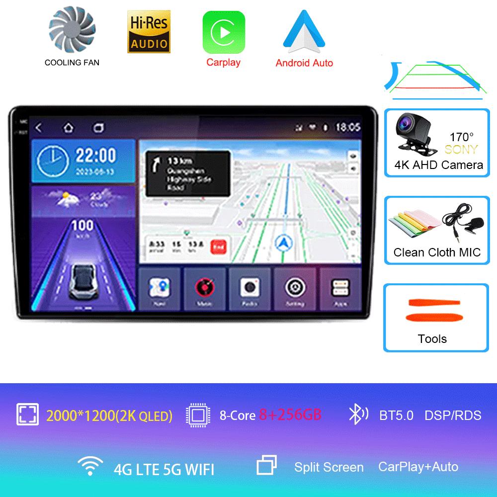 For VW/Volkswagen Golf Polo Tiguan Passat B7 b6/SEAT Leon Skoda Octavia Alhambra 2013 Radio GPS Android 14 Car Multimedia Player