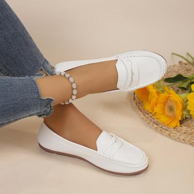 Women's Flat-bottomed Doudou Shoes 2025 Spring and Autumn New Korean Version Large-size Round Head Casual Single Shoes Women