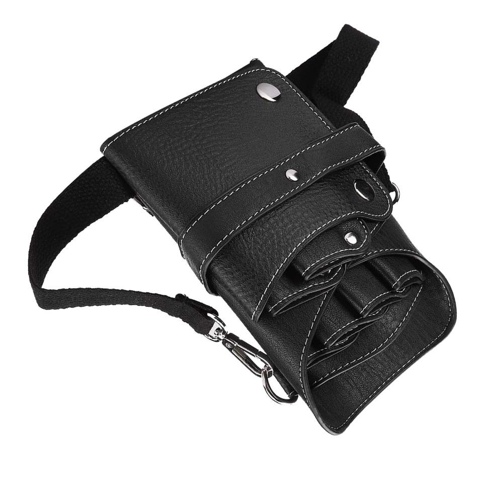 Adjustable Strap Hairdressing Tool Storage Bag PU Leather Stylist Tool Organizer For Hairdressers