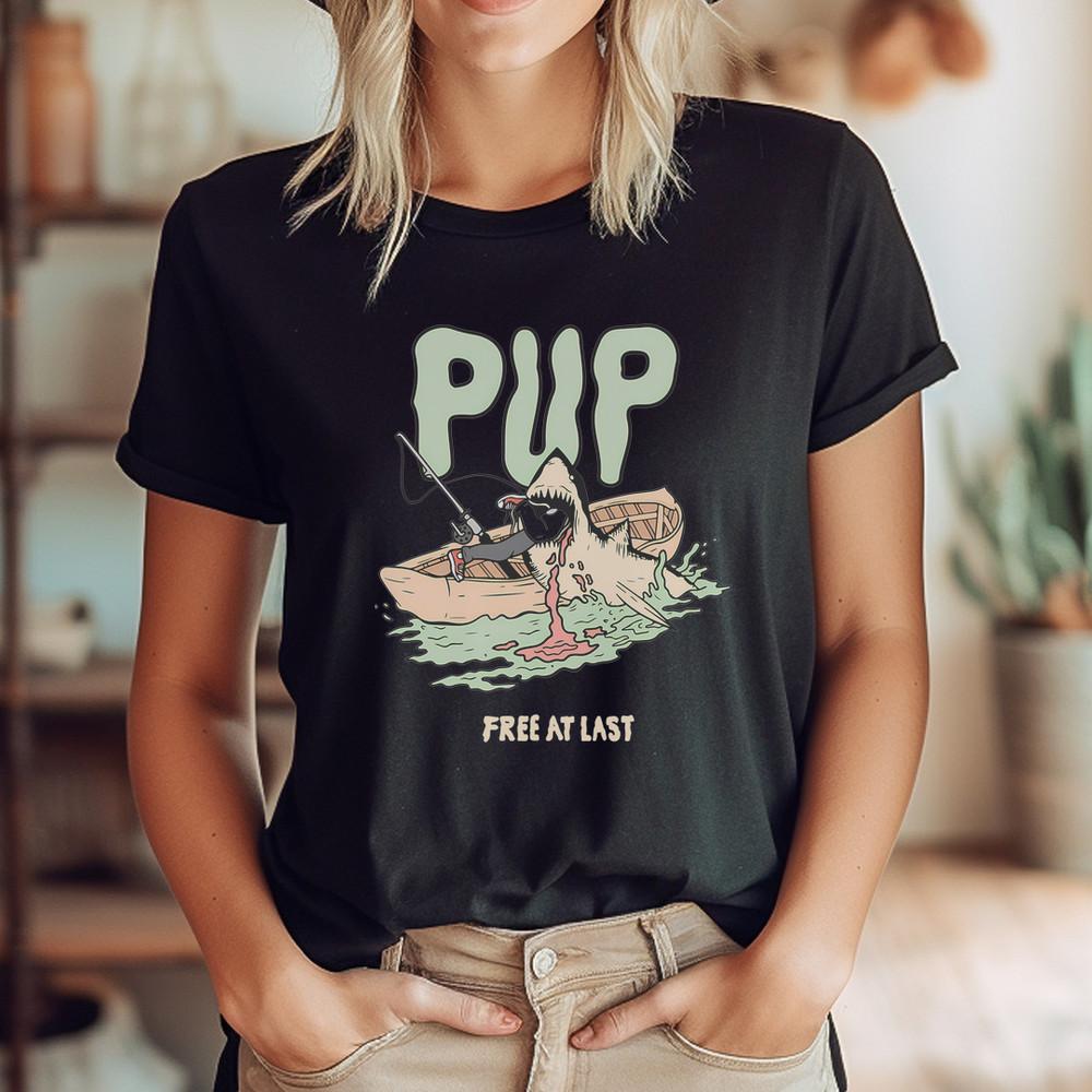 Funny Gifts Pups Band Retro Wave T-Shirt Unisex T-Shirt XXXL