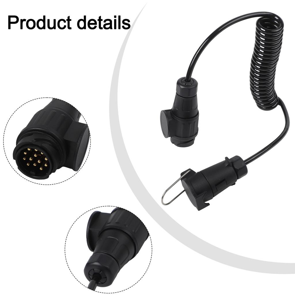 3 Meters Connector 13-Pin Trailer Connector For Heavy Use Easy Installation Robust Construction For Towing Vehicles