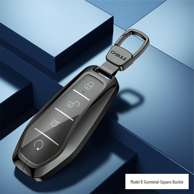 BYD Aluminum Alloy Car Key Case for Qin Pro, Song Pro, Tang, Han - High-End Metal Key Shell Set