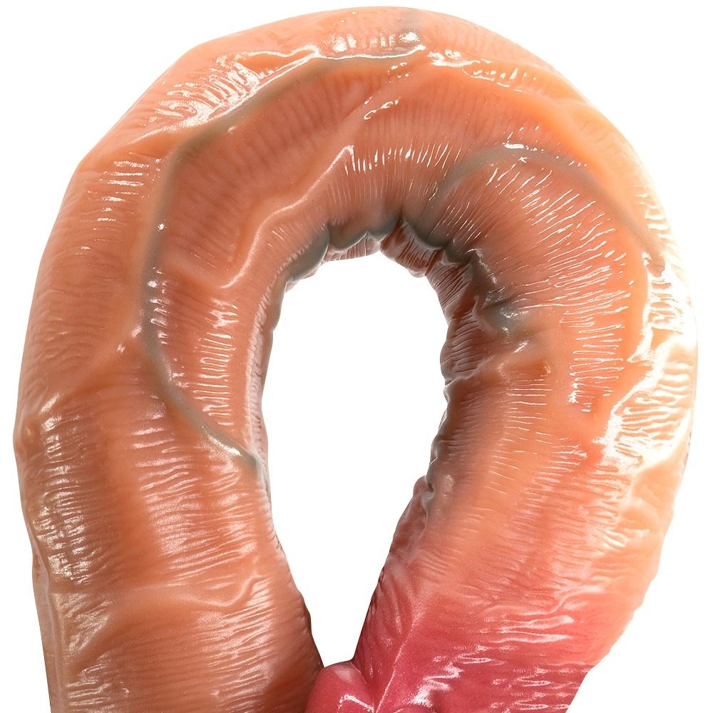 Realistyczny długi dildo, ultra-miękki, dotykowy płynny silikon, realistyczna faktura skóry, nie wymaga baterii, pomoc dla dorosłych na intymne chwile