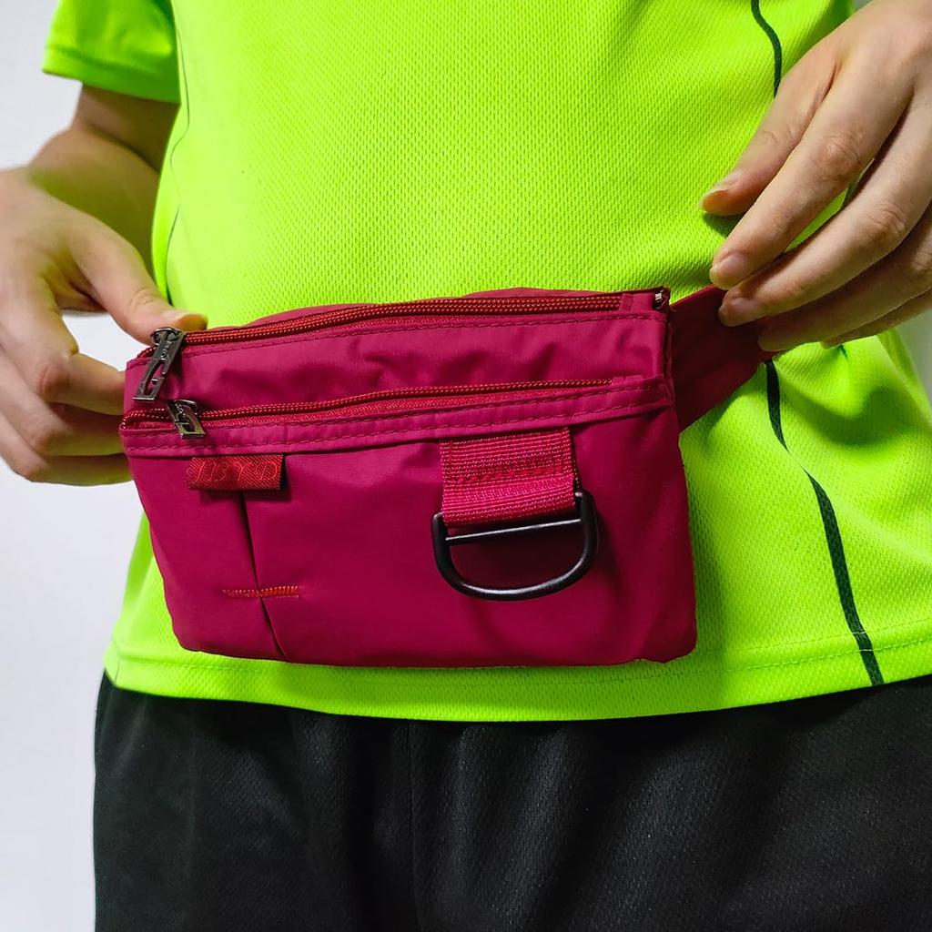Multifunktionale Hüft-Körper-Hüfttasche für und Rote Tasche, Klein, Leicht, Schlank, Tasche, Laufen, Reisen, Wandern, Gehen, Arbeit, Mehr,