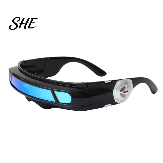 Futuristic Sunglasses Cyberpunk Sunglasses, UV400 Protection Irregular Shape Beach Day Punk Shades for Party Outdoor Sports Concert F