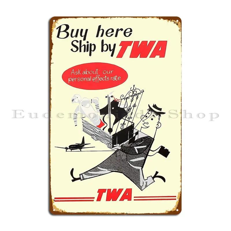 Twa Vintage Ad Metal Signs Club Create Club Party Club Living Room Tin Sign Poster 20x30cm