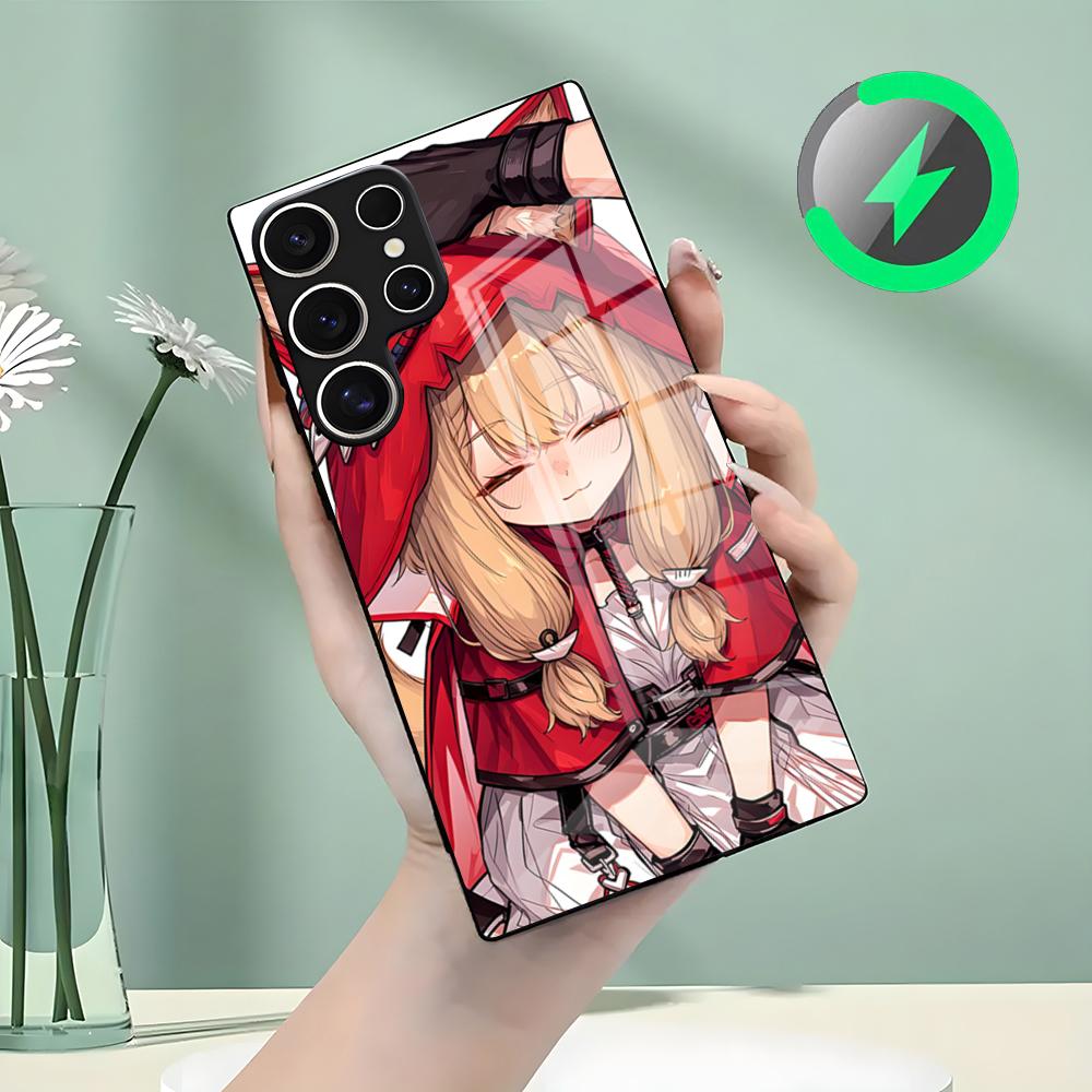 

Чехол для телефона Arknights Endfield Rossi для Samsung S26 S25 S24 S23 S22 S21 S20 Edge Ultra Plus FE Для Magsafe Стеклянный чехол Galaxy S25 Ultra