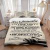 3PCs Grandson Love Quotes Design Cover Set, Breathable Fabric, Machine Washable (1 Duvet Cover + 2 Pillowcases) (Without Quilt) Yy250911134