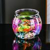 Goldfish Bowl Desktop Fish Tank Plastic Desktop Small Aquarium Fish Viewing Tank  Tabletop Ornament