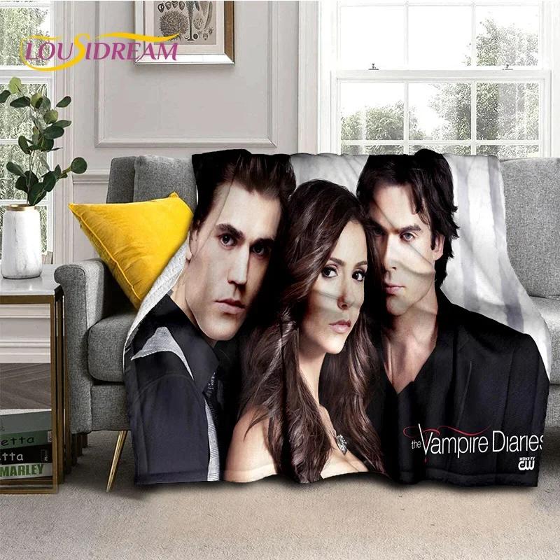 The Vampire Diaries Damon Salvatore Soft Flannel Blanket for Beds Bedroom Sofa Picnic,Throw Blanket for Outdoor Leisure Nap Gift