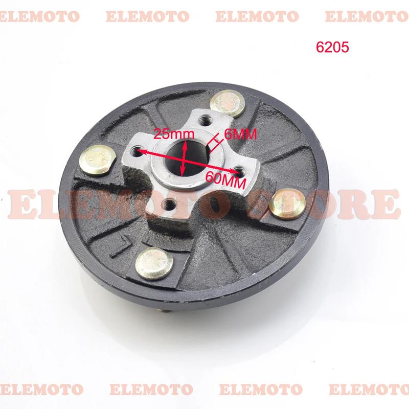 Model 160 130 Elektryczny trójkołowy skuter czterokołowy hamulec tarczowy garnek 6205 6206 zespół hamulca tarczowego tylnej osi tarcza hamulcowa