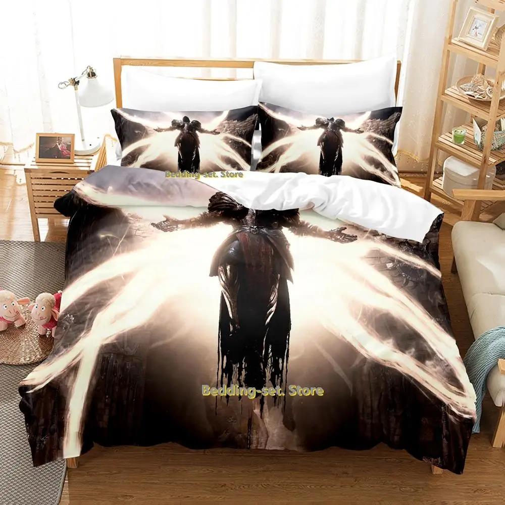 Nytt Diablo IV Sängklädesset Enkelt Twin Full Queen King Size Sängset Vuxen Barn Sovrum Påslakanset Anime parure de lit Säng