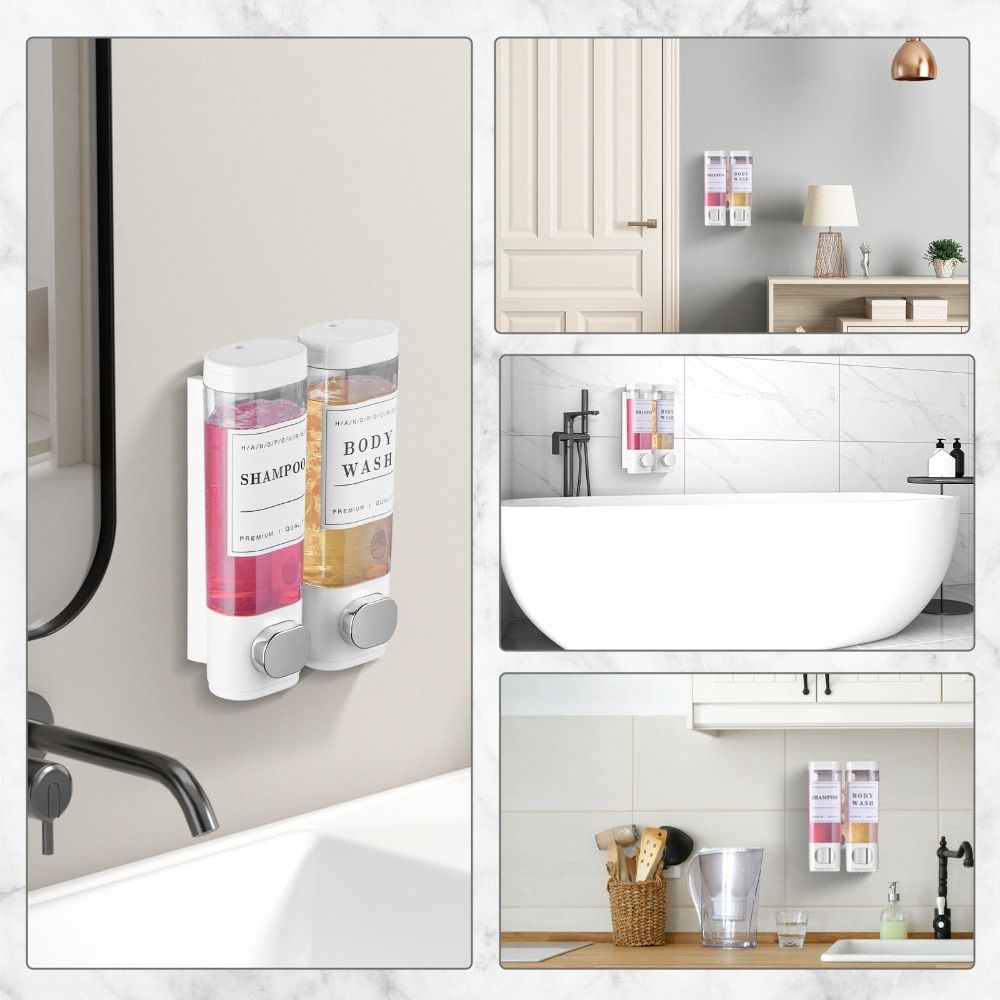 Wall Mounted Shower Soap Dispenser No Drill Conditioner Dispenser  For  Bathroom Hotel