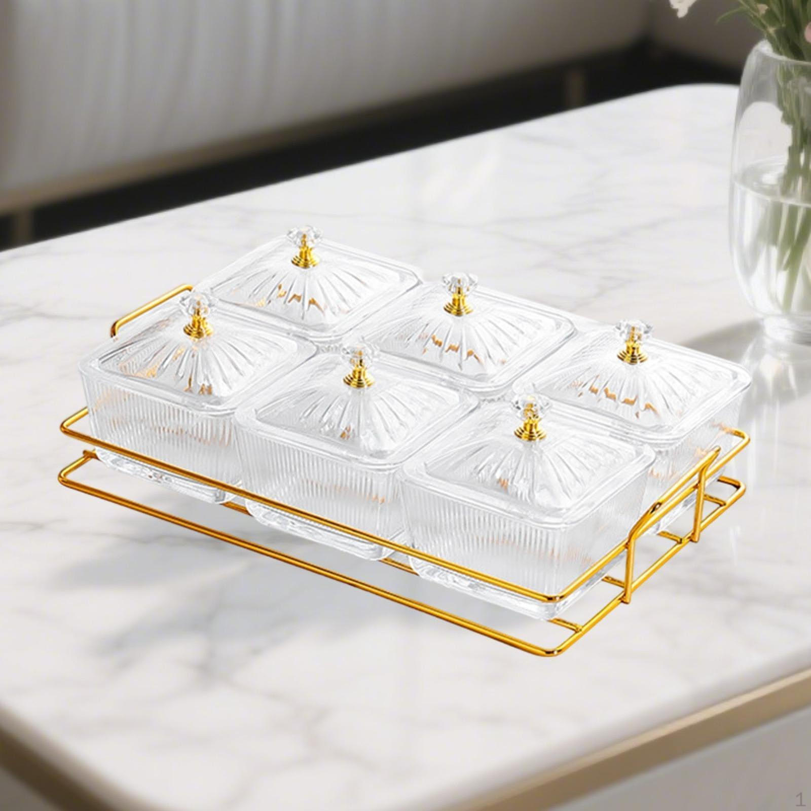 

Разделенные сервировочные миски для закусок Креативный поднос для сухофруктов, Коробка для хранения продуктов Блюдо для закусок чистый