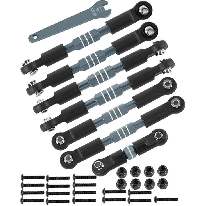 RC Alloy Turnbuckles Camber Links Upgrades Part for 1/10 Slash 4WD(VXL),Rustler 4WD(VXL),Stampede 4WD(VXL),Bandit 4WD(VXL),Hoss 4WD(VXL) Adjustable