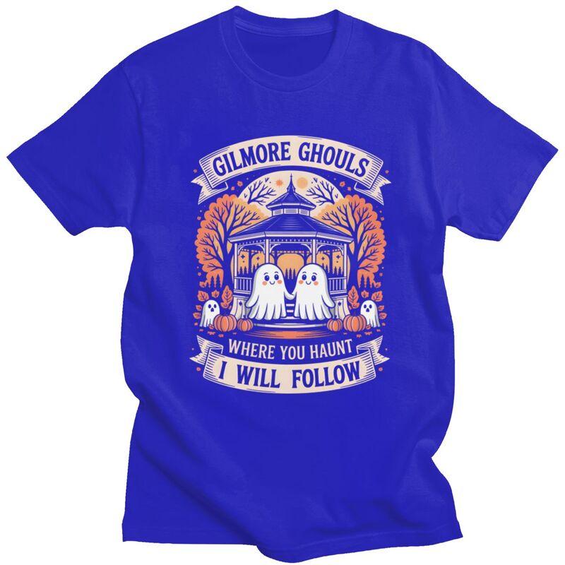 Gilmore Ghouls Where You Haunt I Will Follow T Shirt Unisex Short Sleeves Halloween Tee Shirt Loose Fit Pure Cotton Tee Tops