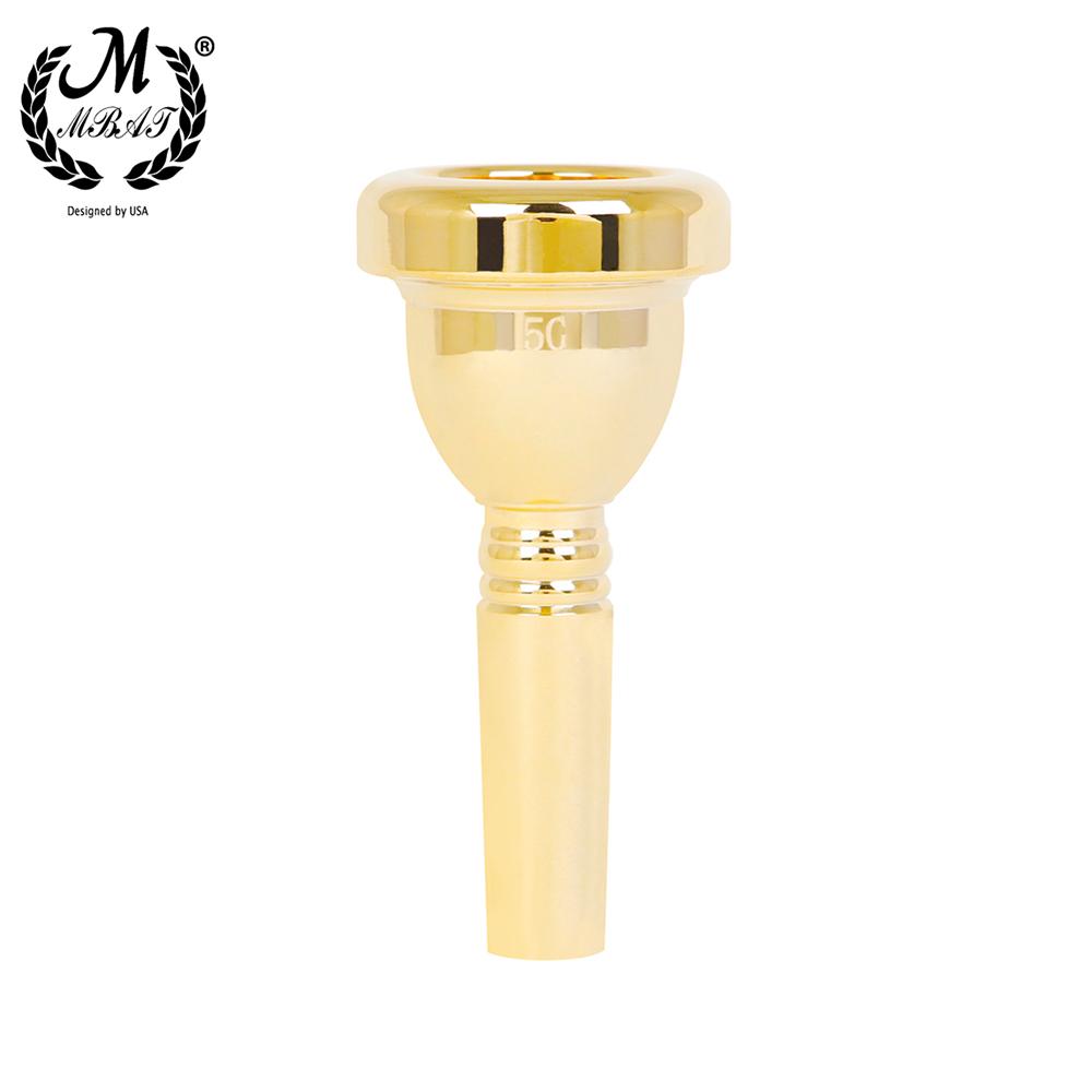 M MBAT Bach Tenor Trombone 5G Horn Mouthpieces Gold Silver Trombone Mouthpieces Replacement Parts Brass Instrument Accessories