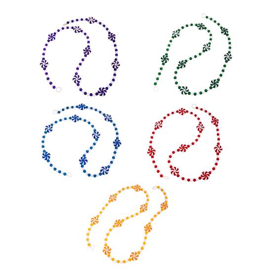 Christmas Candy Garland Plastic Peppermint Candy Bead Christmas Tree Garland for Xmas Tree Wreath Fireplace Holiday Party Supplies