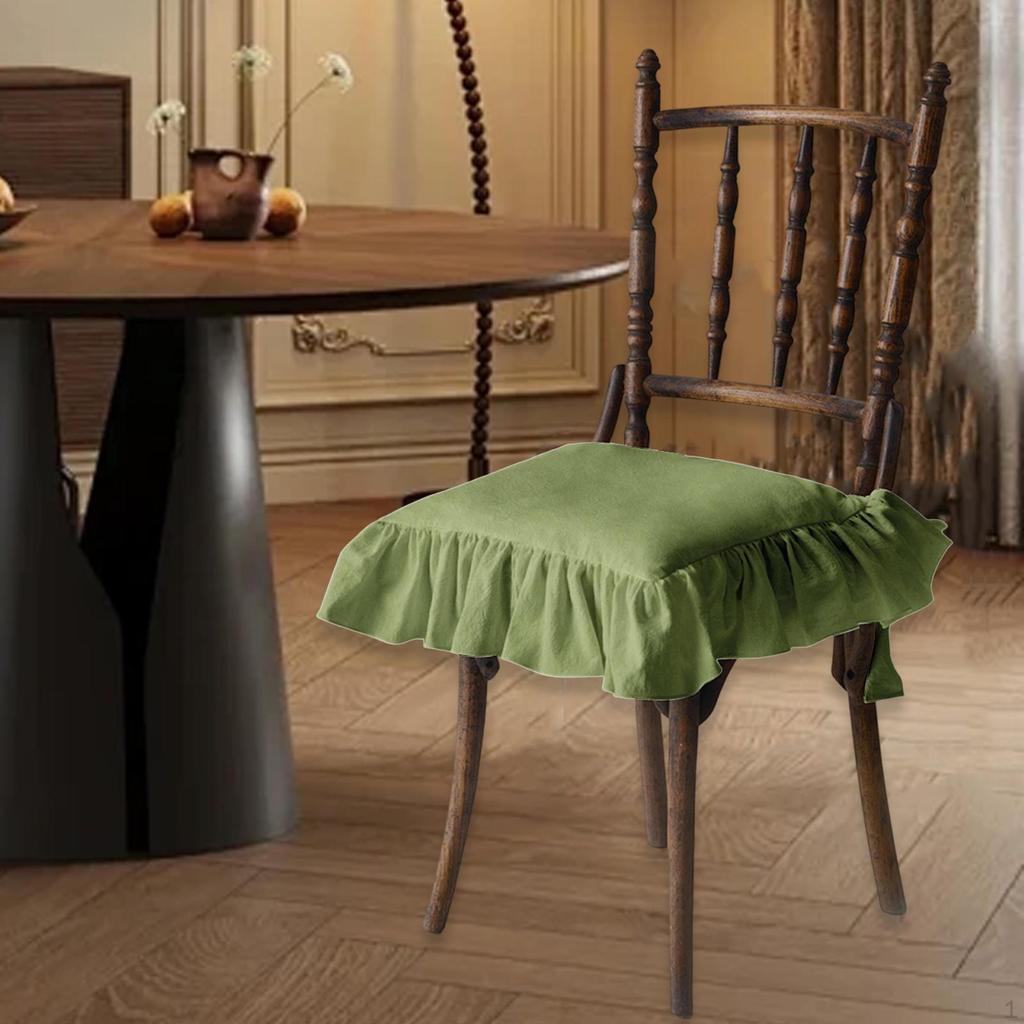 15.75x15.75 Inch Chair Pad with Zipper Closure Cotton Filled Non Slip Cushion for Dining And Kitchen