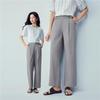 Giordano Women's Pleated Cotton Linen Cropped Pants