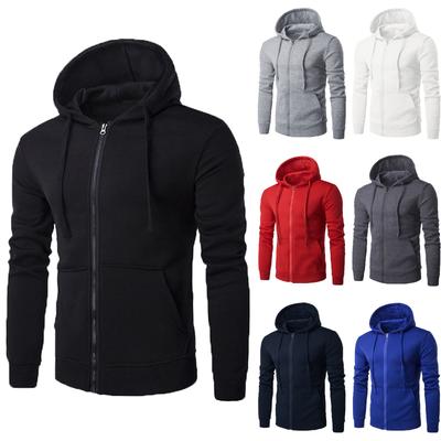 Men'S Casual Zipper Long Sleeved Sweatshirt Fashionable Cardigan Jacket