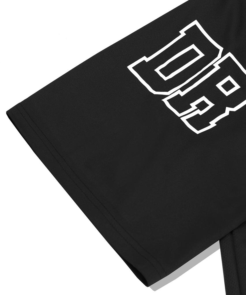 DRIX Rugby Oversized Mesh Jersey Half Sleeve_Black