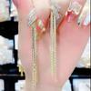 Rhinestone Tassel Earrings Tassel Engagement Earrings Hot Sale Jewelry  Fashion
