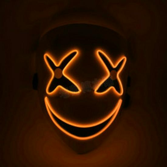 

Светодиодная светящаяся черная пуля улыбка пиявка призрак клоун маска