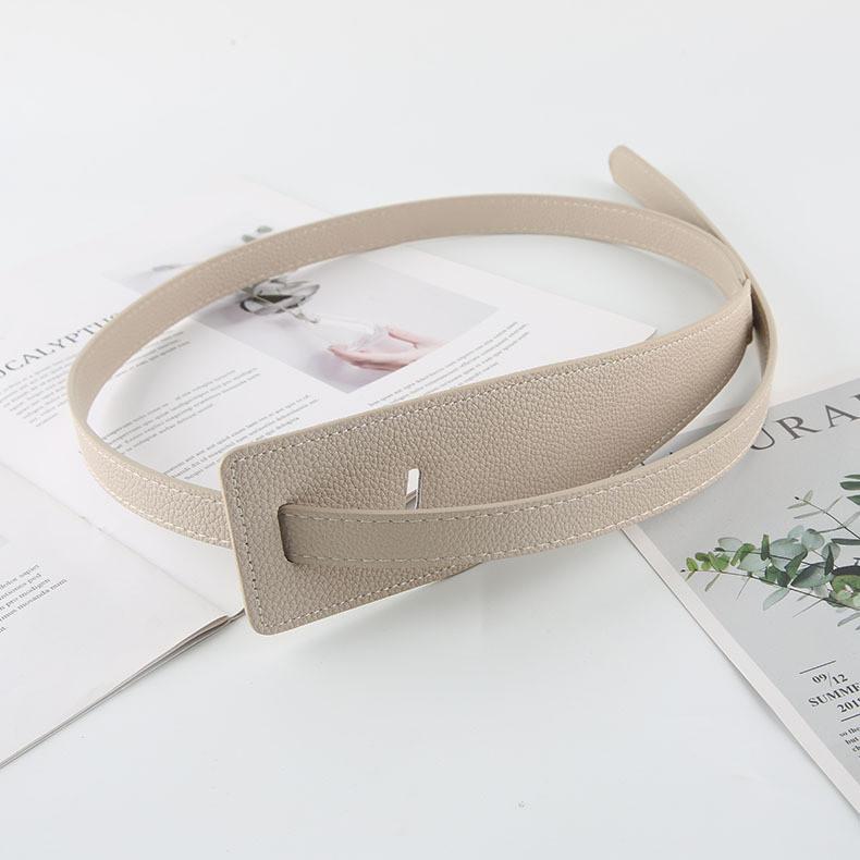 

Womens Wide Belt Fashion Faux Leather Waist Belt For Casual And Formal Wear абрикосовий