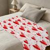 Heart Printed Flannel Fleece Blanket Soft, Warm & Skin-Friendly Cozy Throw, Ideal for Home Dorm Decor & Valentine's Day Gift