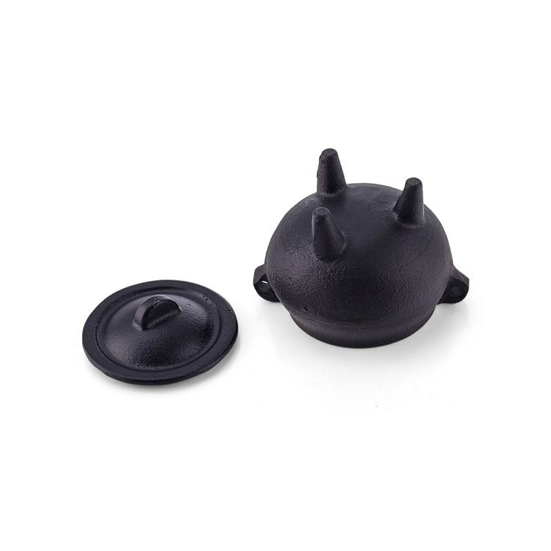 Retro Cast Iron Incense Burner with Lid Burner Household Mini Aromatherapy Burner Creative Decoration Meditation Sage Burner