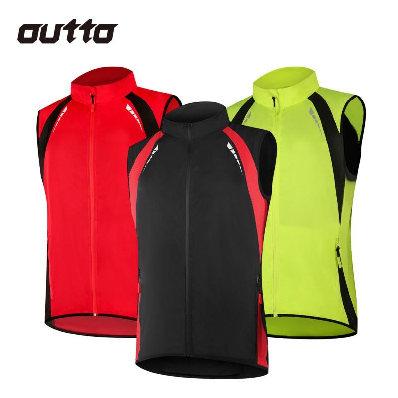 Herren Winddichte Atmungsaktive Ärmellose Radsportweste Laufjacke Outdoor Sportbekleidung
