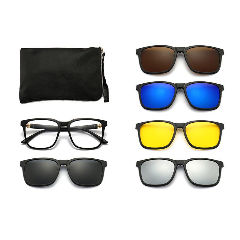 Magnetic Clip-on Polarized Night Vision Driving Sunglasses for Myopia