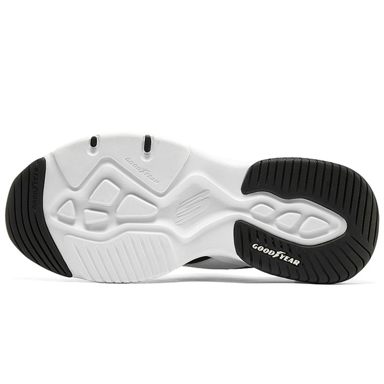 Skechers DLites 4.0 Fabric Synthetic Leather Low Top Dad Sneakers Women Sneakers Black White 149492-BKW