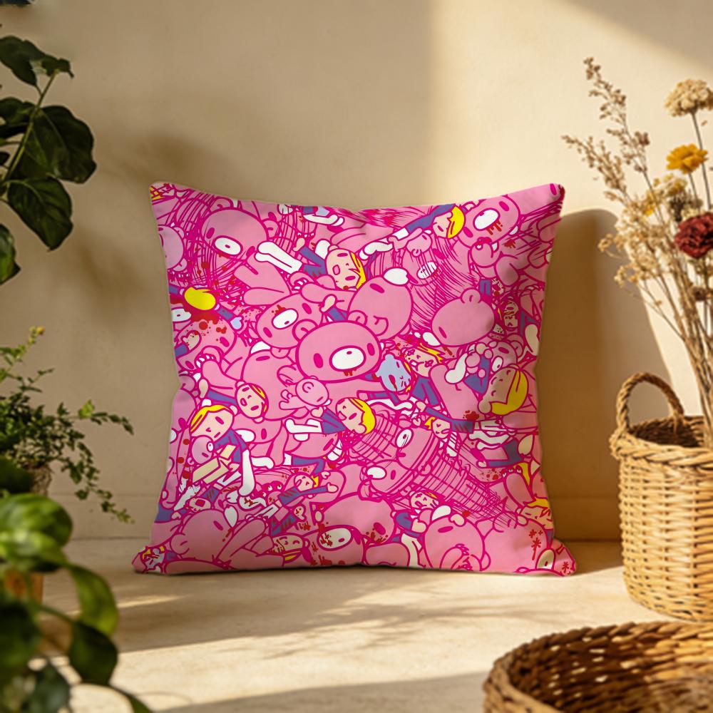 Trendy GGloomy Bearer Cushion Cover Versatile DoubleSided Pillow Case Fit for Sofa Bed Car Daily Decor