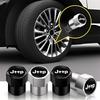 Anti-Rust Car Tire Valve Stem Caps Suede Keychain for Jeep Renegade Wrangler JK JL Grand Cherokee Compass Auto Wheel Accessories